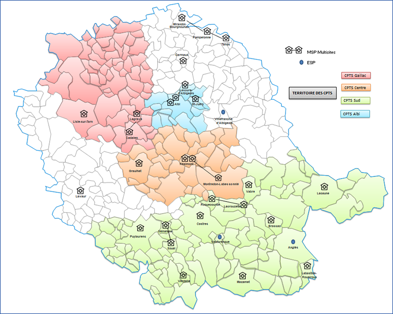 Cartographie de l'exercice coordonnée dans le Tarn en 2021