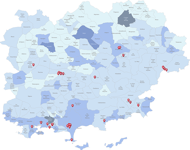 Cartographie de la répartition des centres hospitaliers, des ESPIC, des cliniques privées et des centres de dialyse privés