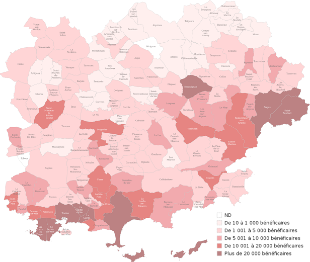Cartographie de la répartition des bénéficiaires par commune