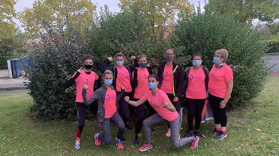 équipe de la CPAM pour la course La Joséphine contre le cancer du sein 