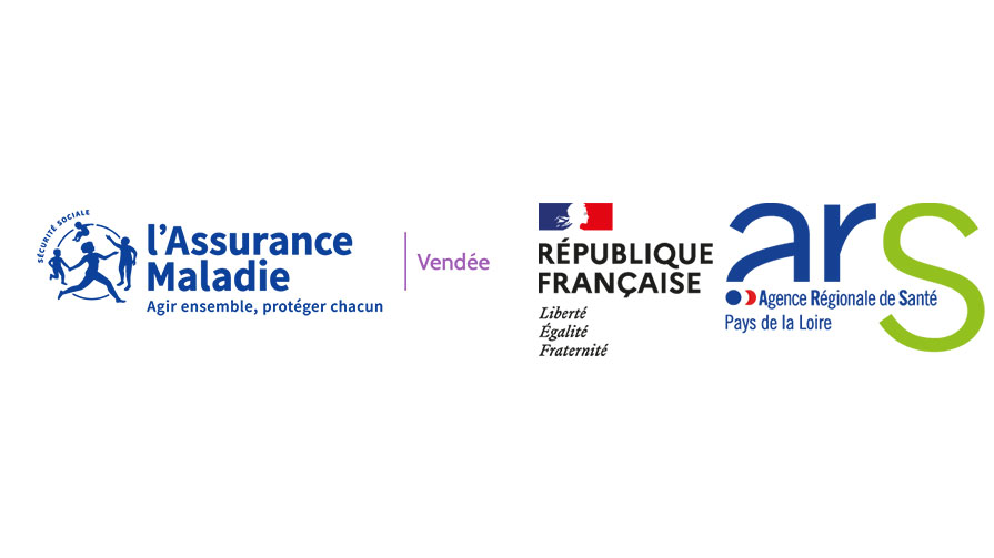 logos ARS Préfecture et CPAM 85 