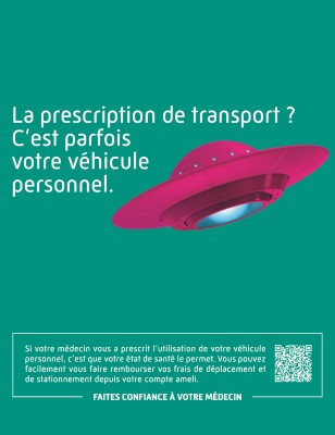 Affiche La prescription de transport ? C'est parfois votre véhicule personnel