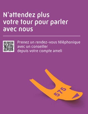 Affiche N'attendez plus votre tour pour parler avec nous