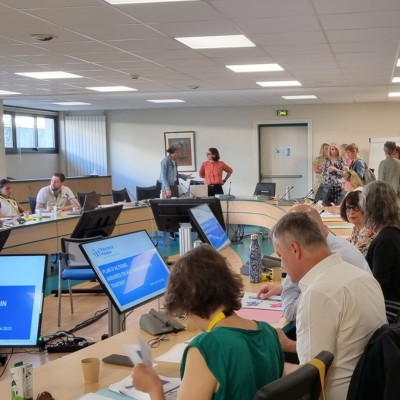Photo de la réunion du COPIL partenaires.