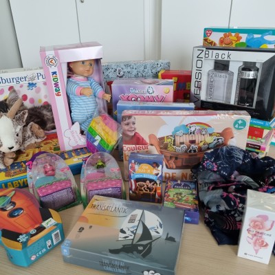 Une partie des dons collectés pour le Secours populaire.