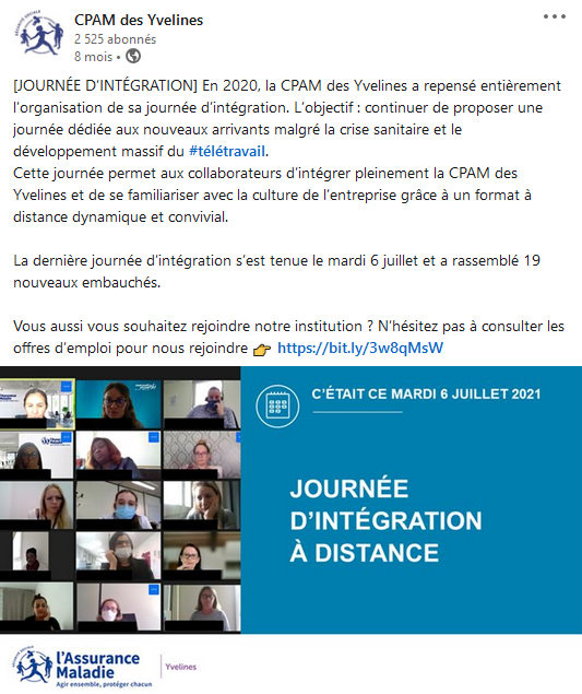 Journée d'integration à distance